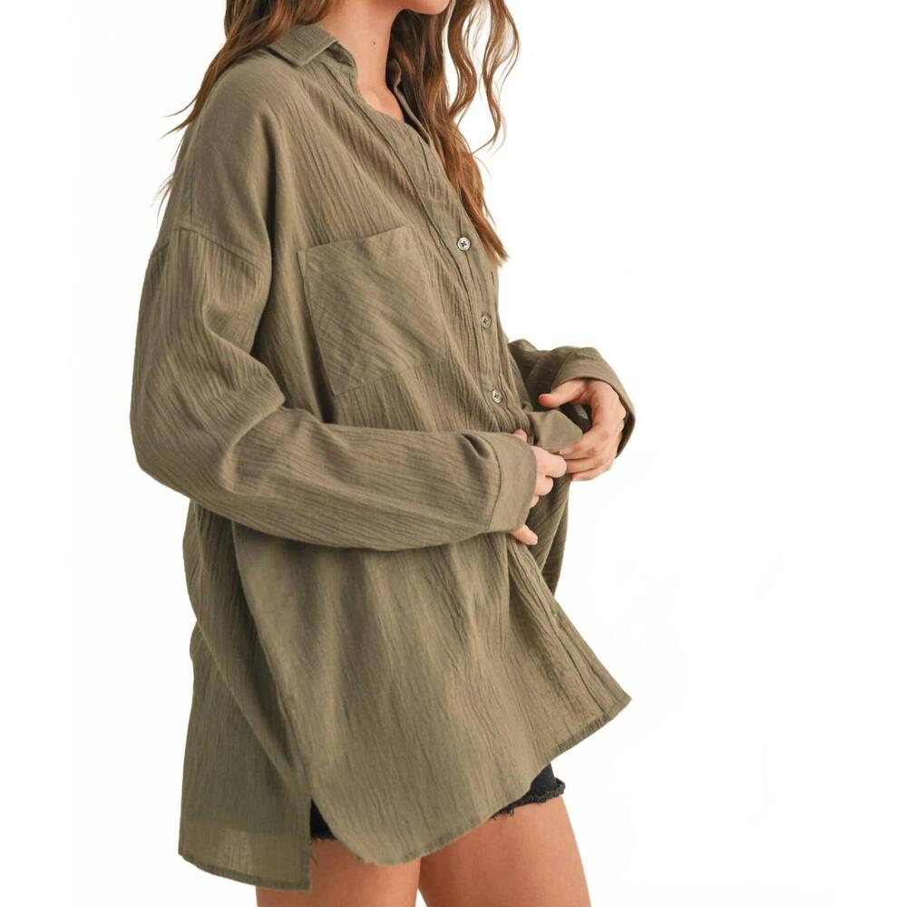 NEW MIOU MUSE remington button down basic shirt i… - image 3